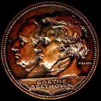Medal with Ludwig van Beethoven...